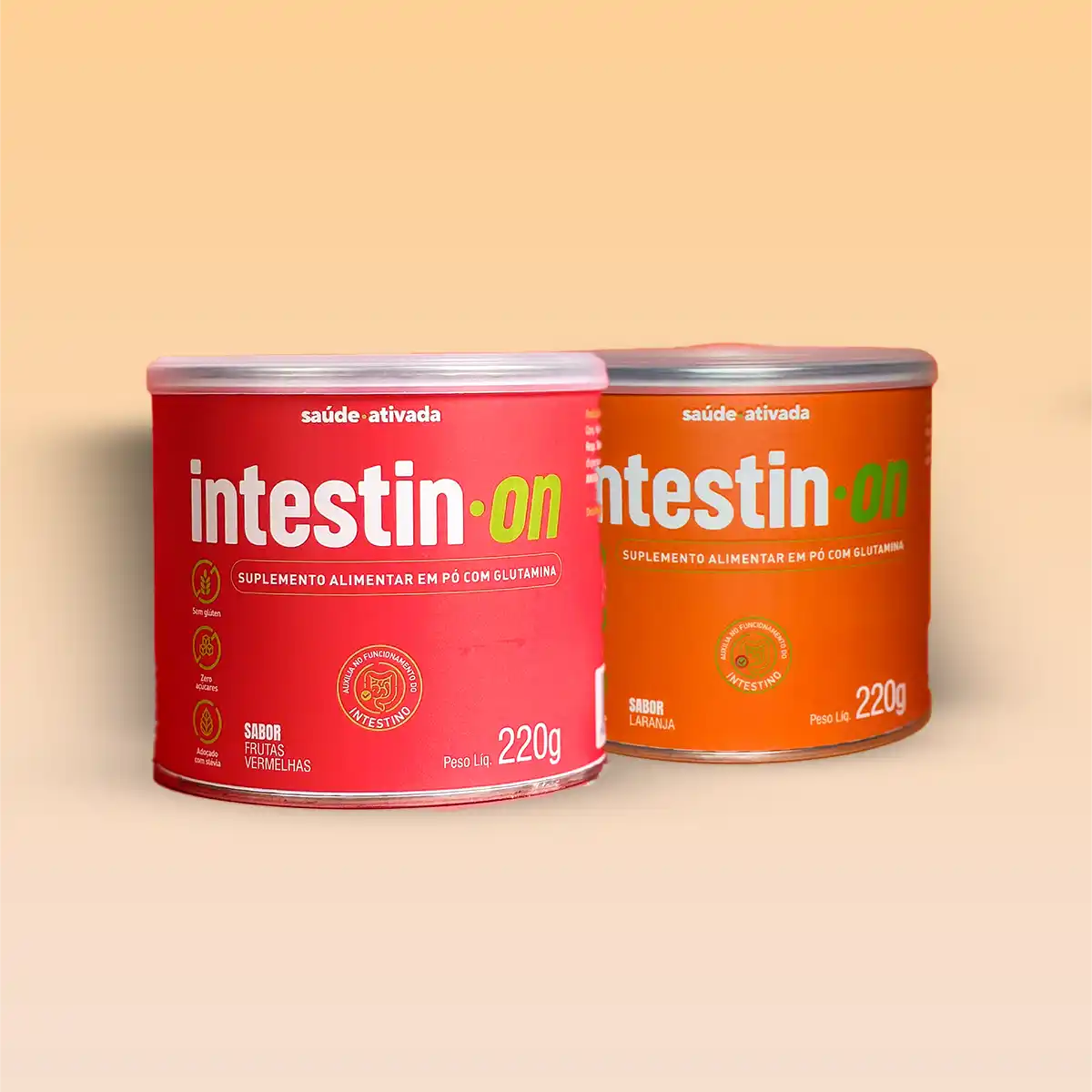 Kit 2 Intestin•On Frutas Vermelhas e Laranja